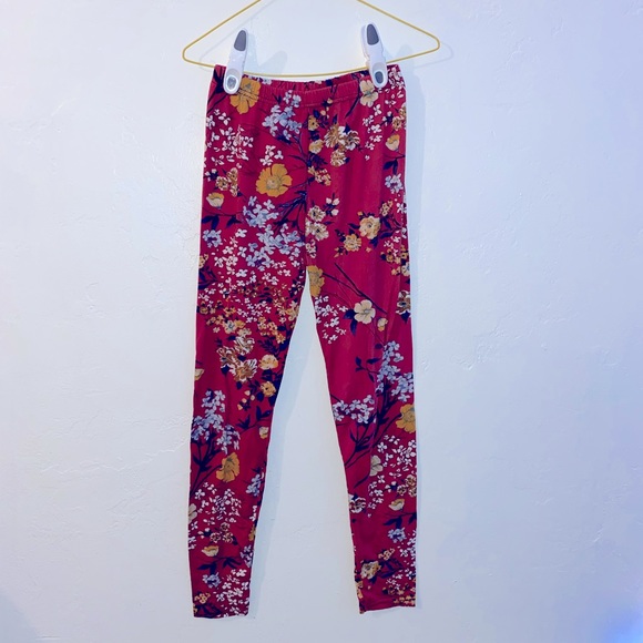 Super Soft Leggings Small Japanese Garden Floral Full Length - Picture 1 of 12